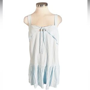 Sunday In Brooklyn Mini Blue Dress  Front Tie Size Small NWOT